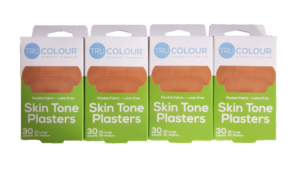 TRU-COLOUR - Skin Tone Plasters Olive-Moderate Brown (Green box) - Multipack - Afroshoppe.ch