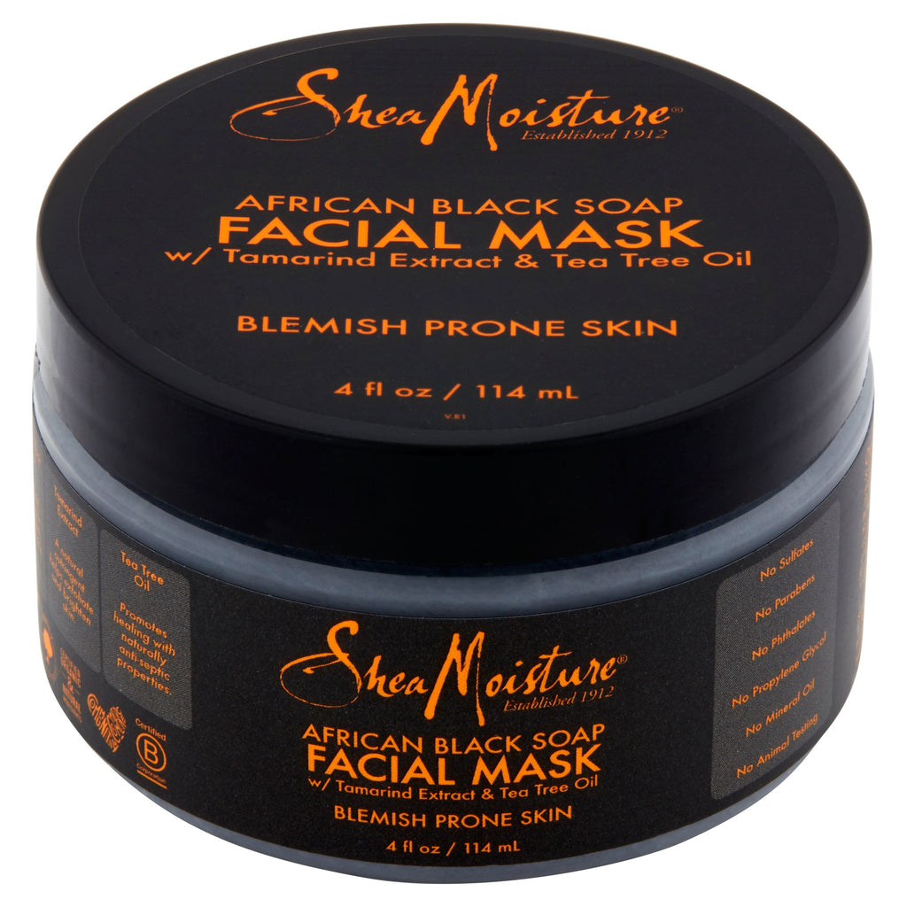 Shea Moisture - African Black Soap - Clarifying Mud Mask w/ Tamarind Extract & Tea Tree Oil - Afroshoppe.ch