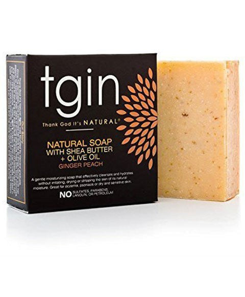 TGIN - Natural Soap with Shea Butter + Olive Oil - Ginger Peach - Afroshoppe.ch