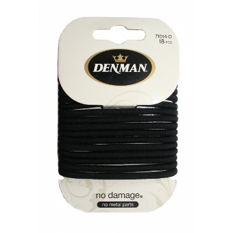 Denman - Black No Damage Elastics 18 pcs - Afroshoppe.ch