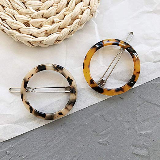 Afroshoppe - Amber Leopard Hair Pin - Round - Afroshoppe.ch