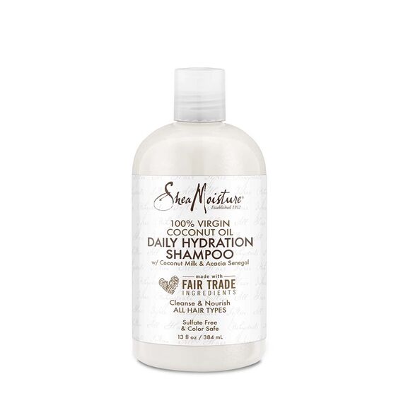 Shea Moisture - 100% Virgin Coconut Oil Daily Hydration Shampoo w/Coconut Milk & Acacia Senegal - Afroshoppe.ch