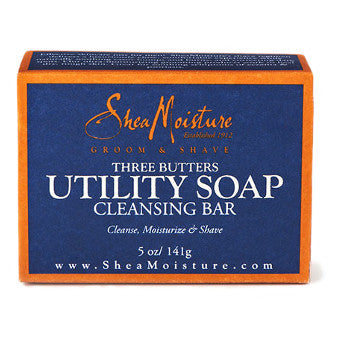 Shea Moisture - Groom & Shave - Three Butters Utility Soap Cleansing Bar - Afroshoppe.ch