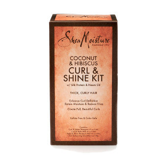 Shea Moisture - Coconut & Hibiscus - Curl & Shine Kit w/ Silk Protein & Neem Oil - Afroshoppe.ch