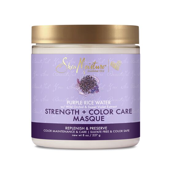 Shea Moisture - PURPLE RICE WATER STRENGTH & COLOR CARE MASQUE - Afroshoppe.ch